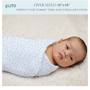 Swaddle Blankets Receiving Blanket Organic Cotton Skin-Friendly Soft Muslin new